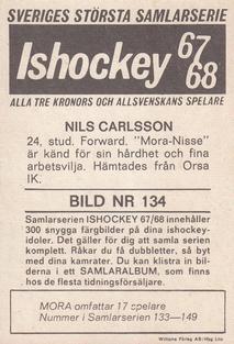 1967-68 Williams Ishockey (Swedish) #134 Nils Carlsson Back