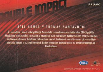 2011-12 Cardset Finland - Promo Cards #NNO Joel Armia / Tuomas Santavuori Back