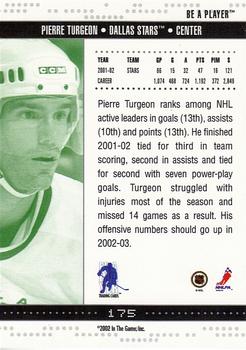 2002-03 Be a Player Memorabilia - Atlantic City National #175 Pierre Turgeon Back