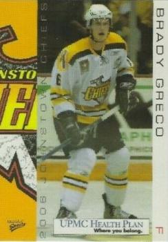 2005-06 MultiAd Johnstown Chiefs (ECHL) #NNO Brady Greco Front