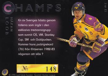 1995-96 Leaf Elit Set (Swedish) - Champs #3 Hakan Loob Back