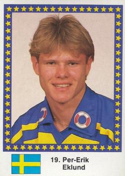 1989 Semic Hockey VM/Jaakiekon MM (Swedish/Finnish) Stickers #19 Per-Erik Eklund Front