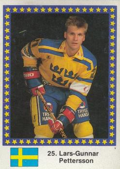 1989 Semic Hockey VM/Jaakiekon MM (Swedish/Finnish) Stickers #25 Lars-Gunnar Pettersson Front