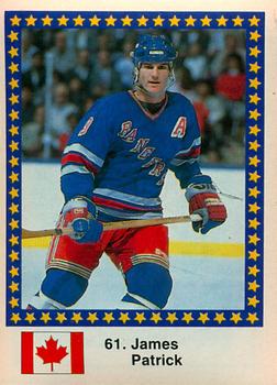 1989 Semic Hockey VM/Jaakiekon MM (Swedish/Finnish) Stickers #61 James Patrick Front