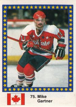 1989 Semic Hockey VM/Jaakiekon MM (Swedish/Finnish) Stickers #75 Mike Gartner Front