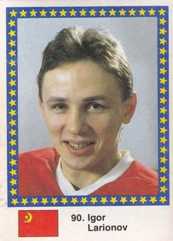 1989 Semic Hockey VM/Jaakiekon MM (Swedish/Finnish) Stickers #90 Igor Larionov Front