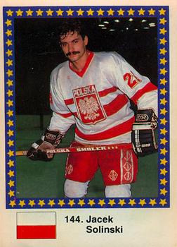 1989 Semic Hockey VM/Jaakiekon MM (Swedish/Finnish) Stickers #144 Jacek Szopinski Front