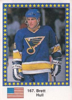 1989 Semic Hockey VM/Jaakiekon MM (Swedish/Finnish) Stickers #167 Brett Hull Front
