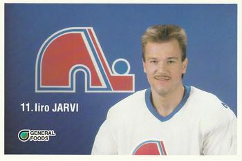 1989-90 General Foods Quebec Nordiques #NNO Iiro Jarvi Front