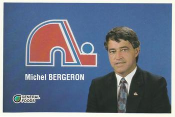 1989-90 General Foods Quebec Nordiques #NNO Michel Bergeron Front