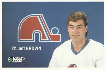 1989-90 General Foods Quebec Nordiques #NNO Jeff Brown Front