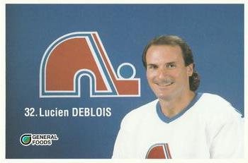1989-90 General Foods Quebec Nordiques #NNO Lucien DeBlois Front