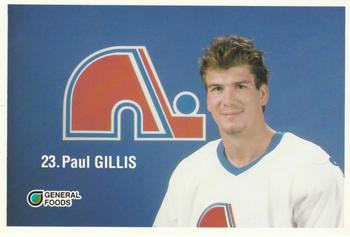 1989-90 General Foods Quebec Nordiques #NNO Paul Gillis Front