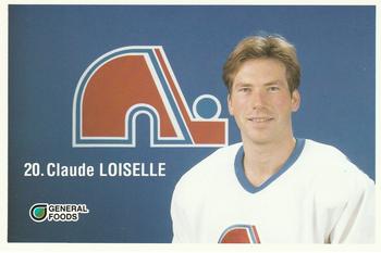 1989-90 General Foods Quebec Nordiques #NNO Claude Loiselle Front