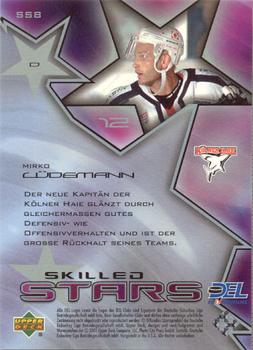 2001-02 Upper Deck DEL (German) - Skilled Stars #SS8 Mirco Luedemann Back
