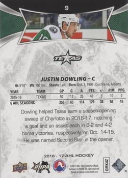 2016-17 Upper Deck AHL - Red #9 Justin Dowling Back