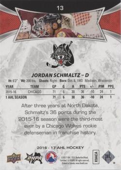 2016-17 Upper Deck AHL - Red #13 Jordan Schmaltz Back