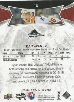 2016-17 Upper Deck AHL - Red #16 T.J. Tynan Back