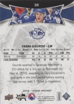 2016-17 Upper Deck AHL - Red #39 Yanni Gourde Back