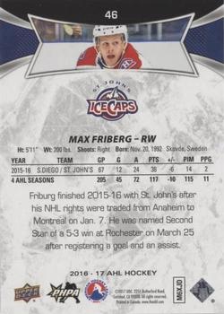 2016-17 Upper Deck AHL - Red #46 Max Friberg Back