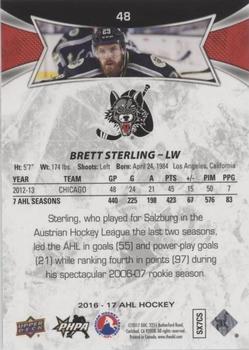 2016-17 Upper Deck AHL - Red #48 Brett Sterling Back
