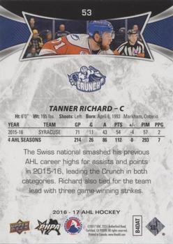2016-17 Upper Deck AHL - Red #53 Tanner Richard Back