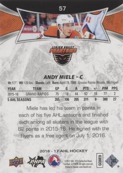 2016-17 Upper Deck AHL - Red #57 Andy Miele Back