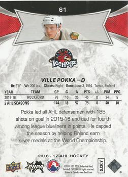 2016-17 Upper Deck AHL - Red #61 Ville Pokka Back