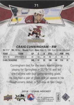 2016-17 Upper Deck AHL - Red #71 Craig Cunningham Back