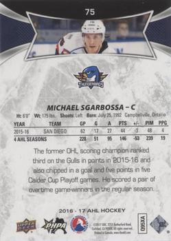 2016-17 Upper Deck AHL - Red #75 Michael Sgarbossa Back