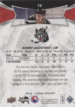 2016-17 Upper Deck AHL - Red #78 Kenny Agostino Back