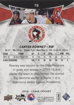 2016-17 Upper Deck AHL - Red #79 Carter Rowney Back