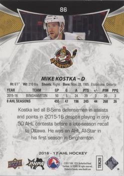 2016-17 Upper Deck AHL - Red #86 Mike Kostka Back