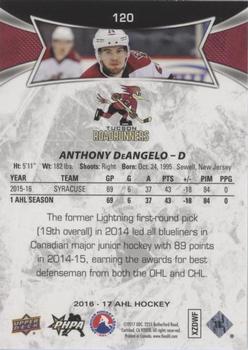 2016-17 Upper Deck AHL - Red #120 Anthony DeAngelo Back
