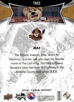 2016-17 Upper Deck AHL - Team Mascots #TM3 Max Back
