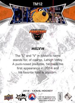 2016-17 Upper Deck AHL - Team Mascots #TM12 meLVin Back