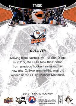 2016-17 Upper Deck AHL - Team Mascots #TM20 Gulliver Back