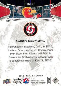 2016-17 Upper Deck AHL - Team Mascots #TM23 Frankie The Firebird Back