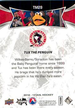 2016-17 Upper Deck AHL - Team Mascots #TM29 Tux The Penguin Back