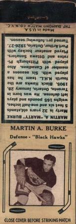 1935-36 Diamond Matchbooks (Tan 3) #NNO Martin A. Burke Front