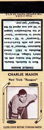 1935-36 Diamond Matchbooks (Tan 3) #NNO Charlie Mason Front