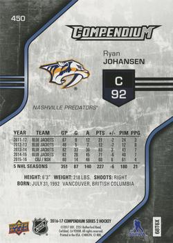 2016-17 Upper Deck Compendium - Blue #450 Ryan Johansen Back