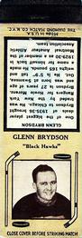 1937-38 Diamond Matchbooks (Tan 6) #NNO Glenn Brydson Front