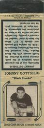 1937-38 Diamond Matchbooks (Tan 6) #NNO Johnny Gottselig Front