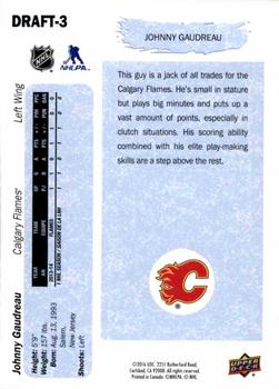 2016 Upper Deck NHL Draft #DRAFT-3 Johnny Gaudreau Back