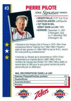1994-95 Zellers Masters of Hockey - Signature Series Yellow #NNO Pierre Pilote Back