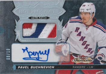 2016-17 Fleer Showcase - Hot Prospects Autograph Patch White Hot #172 Pavel Buchnevich Front
