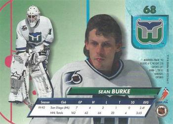 2016-17 Fleer Showcase - 25th Anniversary Stamped 1992-93 Ultra Buyback #68 Sean Burke Back