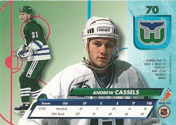2016-17 Fleer Showcase - 25th Anniversary Stamped 1992-93 Ultra Buyback #70 Andrew Cassels Back