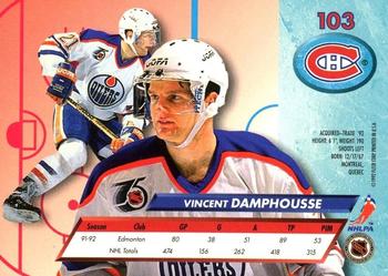 2016-17 Fleer Showcase - 25th Anniversary Stamped 1992-93 Ultra Buyback #103 Vincent Damphousse Back